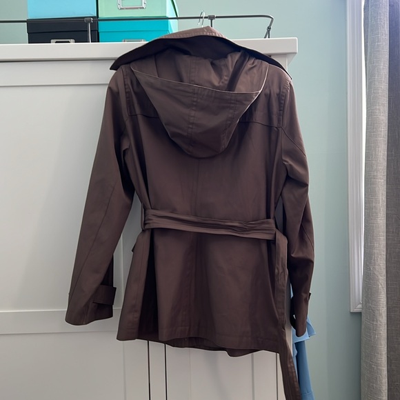 Women's Brown Double-Breasted Trench Coat - Picture 3 of 3